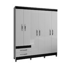 Guarda-roupa Casal 6 Portas 2 Gavetas Recife Poliman Móveis B