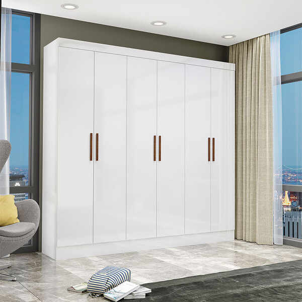 Guarda Roupa Casal 6 Portas 2 Gavetas Reis