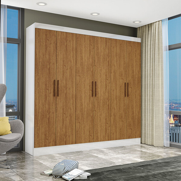 Guarda Roupa Casal 6 Portas 2 Gavetas Reis