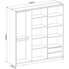 Guarda Roupa Casal 6 Portas 2 Gavetas Sonata Móveis Castro