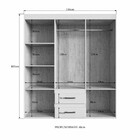 Guarda Roupa Casal 6 Portas 2 Gavetas Texas Doripel