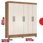 Guarda Roupa Casal 6 Portas 2 Gavetas Verso  Amendola Touch/o