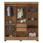 Guarda Roupa Casal 6 Portas 2 Gavetas Verso  Amendola Touch/o