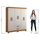 Guarda-Roupa Casal 6 Portas 2 Gavetas Viena Notável Freijó/Of