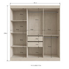 Guarda Roupa Casal 6 Portas 2 Gavetas Xangai Doripel