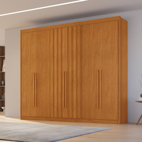 Guarda Roupa Casal 6 Portas 2 Portas Ripadas 6 Gavetas Dubai