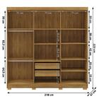 Guarda Roupa Casal 6 Portas 2g Espelho 218 Cm Vlr