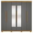 Guarda Roupa Casal 6 Portas 2g Espelho 218 Cm Vlr