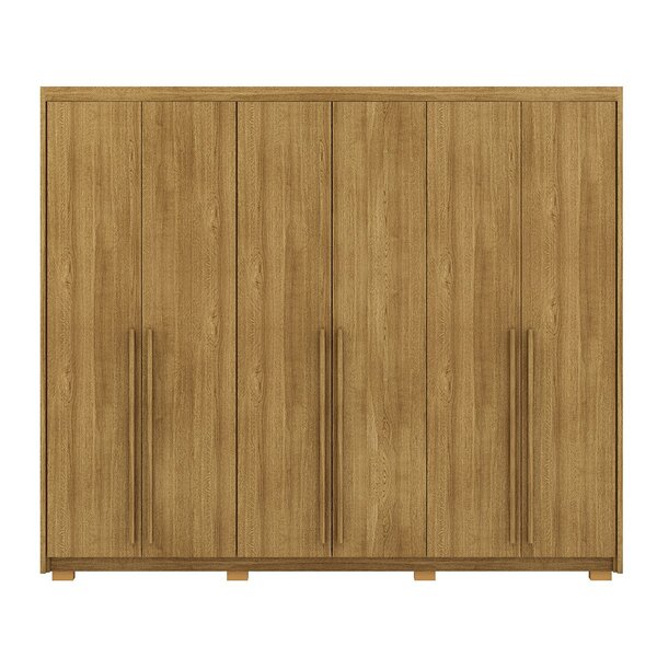 Guarda-roupa Casal 6 Portas 3 Gavetas 100% Mdf Dukai Nature