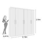 Guarda Roupa Casal 6 Portas 3 Gavetas 219cm Olimpo Montagem F