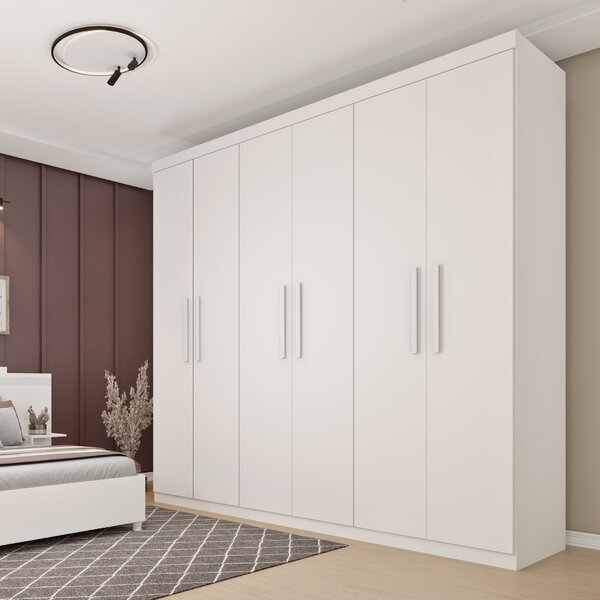 Guarda Roupa Casal 6 Portas 3 Gavetas 219cm Olimpo Montagem F