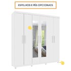 Guarda Roupa Casal 6 Portas 3 Gavetas 219cm Olimpo Montagem F