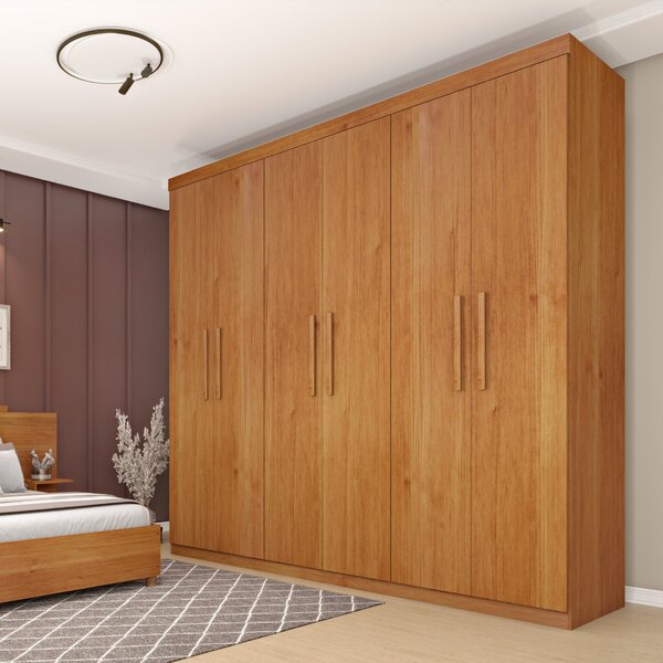 Guarda Roupa Casal 6 Portas 3 Gavetas 219cm Olimpo Montagem F