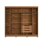 Guarda-roupa Casal 6 Portas 3 Gavetas 6 Prateleiras Canela -