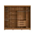 Guarda-roupa Casal 6 Portas 3 Gavetas 6 Prateleiras Com Espel