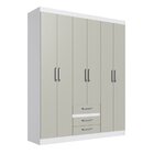 Guarda Roupa Casal 6 Portas 3 Gavetas  Wood/cristalo