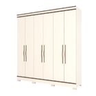 Guarda Roupa Casal 6 Portas 3 Gavetas B358 Briz Off White/cas