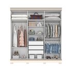 Guarda Roupa Casal 6 Portas 3 Gavetas B358 Briz Off White/cas