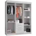Guarda-roupa Casal 6 Portas 3 Gavetas Branco - Aramóveis