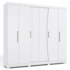 Guarda-roupa Casal 6 Portas 3 Gavetas Branco Cbpm556 - Kappes