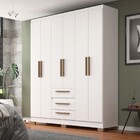 Guarda-roupa Casal 6 Portas 3 Gavetas Branco - Decibal