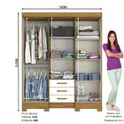 Guarda Roupa Casal 6 Portas 3 Gavetas Briz Nature/off White