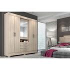 Guarda Roupa Casal 6 Portas 3 Gavetas Capelinha Com Espelho 1