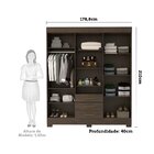 Guarda Roupa Casal 6 Portas 3 Gavetas Capelinha Com Espelho 1