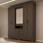 Guarda Roupa Casal 6 Portas 3 Gavetas Capelinha Com Espelho 1