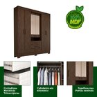 Guarda Roupa Casal 6 Portas 3 Gavetas Capelinha Com Espelho 1