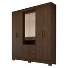 Guarda Roupa Casal 6 Portas 3 Gavetas Capelinha Com Espelho 1