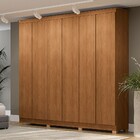 Guarda-roupa Casal 6 Portas 3 Gavetas Cb02r583 Canela - Kappe