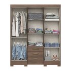 Guarda-roupa Casal 6 Portas 3 Gavetas Com Espelho Santorini H