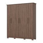 Guarda Roupa Casal 6 Portas 3 Gavetas Cover Castanho Hp