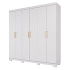 Guarda-roupa Casal 6 Portas 3 Gavetas Espelho Interno Giratór