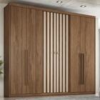 Guarda Roupa Casal 6 Portas 3 Gavetas Fusion Carraro Freijó