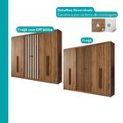 Guarda Roupa Casal 6 Portas 3 Gavetas Fusion Carraro Freijó