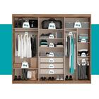 Guarda Roupa Casal 6 Portas 3 Gavetas Fusion Carraro Freijó