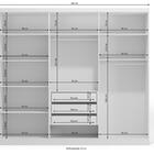 Guarda-roupa Casal 6 Portas 3 Gavetas H546 Branco - Kappesber