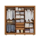 Guarda-roupa Casal 6 Portas 3 Gavetas Harmonia Canela
