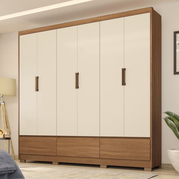 Guarda Roupa Casal 6 Portas 3 Gavetas Himalaia  Amendola Touc