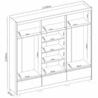 Guarda Roupa Casal 6 Portas 3 Gavetas Himalaia  Amendola Touc