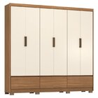 Guarda Roupa Casal 6 Portas 3 Gavetas Himalaia  Amendola Touc