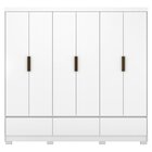 Guarda Roupa Casal 6 Portas 3 Gavetas Himalaia  Branco