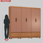 Guarda Roupa Casal 6 Portas 3 Gavetas Himalaia Demobile