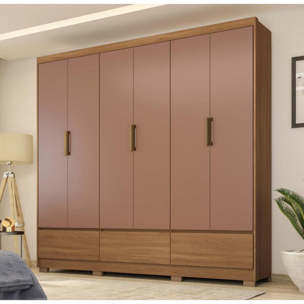 Guarda Roupa Casal 6 Portas 3 Gavetas Himalaia Demobile