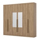 Guarda-roupa Casal 6 Portas 3 Gavetas Internas Com Espelho Ja