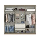 Guarda-roupa Casal 6 Portas 3 Gavetas Internas Com Espelho Ja