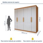 Guarda-roupa Casal 6 Portas 3 Gavetas Jazz