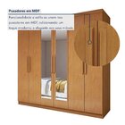 Guarda-roupa Casal 6 Portas 3 Gavetas Jazz Com Espelho